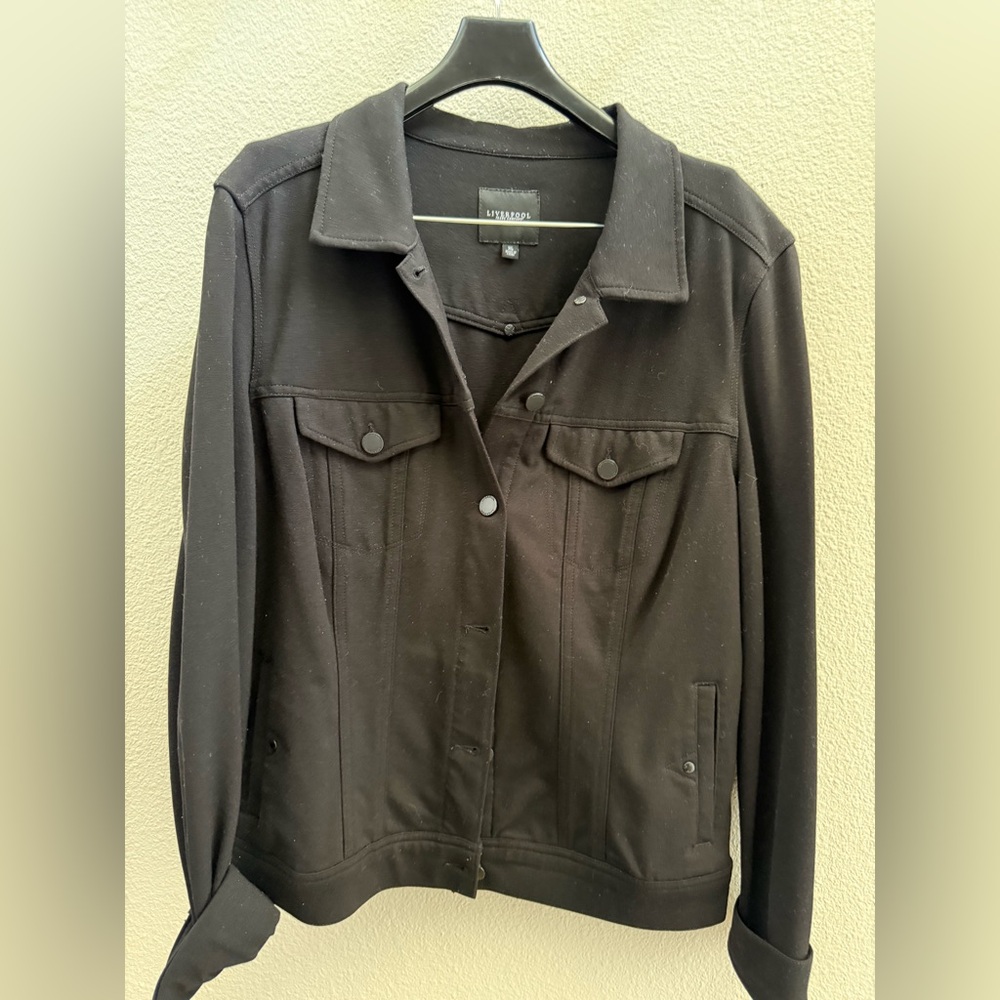 Liverpool Black Denim Jacket